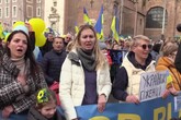 Ucraina, corteo sfila per le strade di Roma: 'Putin terrorista'
