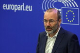 President of the European People's Party press conference in Strasbourg (ANSA)