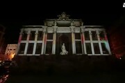 Show di luci per Roma 2024, la Fontana di Trevi e' olimpica