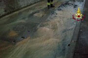 Si rompe tubo acquedotto a Firenze