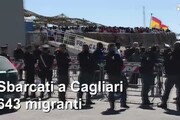 Sbarcati a Cagliari 643 migranti, tra loro un neonato