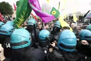 Erdogan a Roma: scontri a sit-in protesta