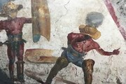 Pompei, scoperto affresco di gladiatori romani