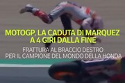 MotoGp, La caduta di Marquez a 4 giri dalla fine
