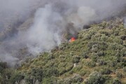 Tivoli, incendio sul Monte Catillo: canadair in azione