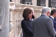 Berlusconi arriva a Palazzo Madama per la registrazione