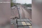 Ucraina, crollato il ponte sul fiume Severskij Donec