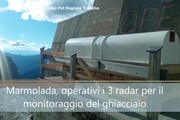 Marmolada, operativi tre radar per il monitoraggio del ghiacciaio