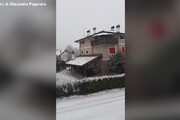 Maltempo in Veneto, intensa nevicata a Santa Giustina