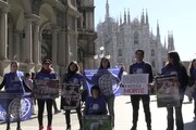 Oipa in piazza a Milano contro il consumo di agnelli per Pasqua