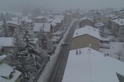 Abruzzo, nevicata su Rovere