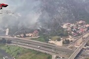 Incendio Palermo, i Carabinieri sorvolano la zona colpita