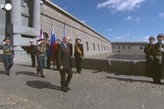 Russia, Putin a San Pietroburgo alla parata militare annuale della Marina