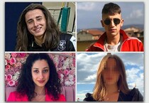 I 4 giovani morti a San Giustino: DA SX, ALTO: Nico Dolfi e Gabriele Marghi: DA SX IN BASSO: Natasha Baldacci e Luana Ballini (combo) (ANSA)