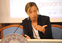 Il ministro della Gioventù Giorgia Meloni nel 2009 (ANSA)