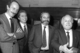 Riunione al Viminale tra il ministro Scalfaro e i magistrati Falcone, Signorino e Ajala (1986)