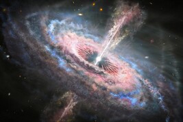 Rappresentazione artistica di un quasar (credit: Nasa)