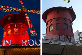 Le pale del Moulin Rouge, il prima e il dopo la caduta