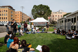 La protesta degli studenti alla Sapienza