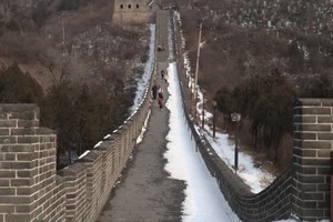 La Muraglia Cinese coperta di neve (ANSA)
