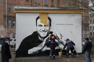 Murales dedicato a Alexei Navalny (ANSA)