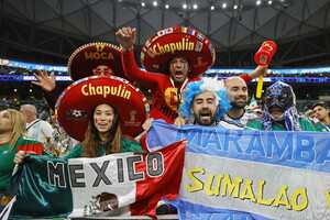 I tifosi allo stadio per Argentina-Messico (ANSA)