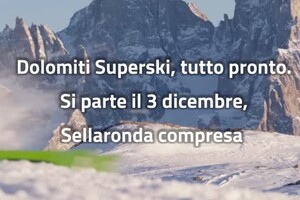 Dolomiti Superski: tutto pronto,si parte il 3 dicembre (ANSA)