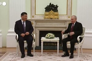 Mosca, al Cremlino l'incontro tra Vladimir Putin e Xi Jinping (ANSA)