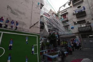 Napoli, la citta' freme: si moltiplicano gli omaggi agli azzurri e a Maradona (ANSA)