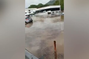 Maltempo, bomba d'acqua nel Frusinate: sommersa una concessionaria auto (ANSA)