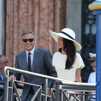 George Clooney e Amal ANSA/ALESSANDRO DI MEO