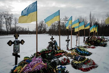 Cimitero a Kramatorsk, Ucraina
