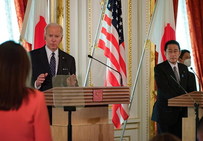 Joe Biden e Fumio Kishida (ANSA)