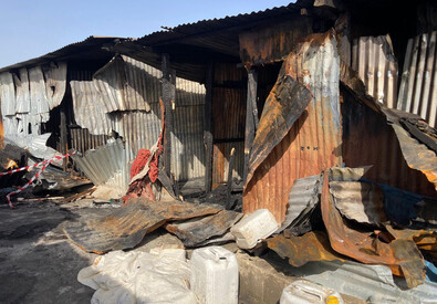 Incendio in baraccopoli migranti nel Foggiano, un morto (ANSA)
