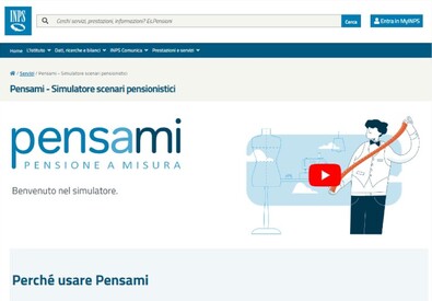 Inps: nuova versione del simulatore pensione Pensami (ANSA)