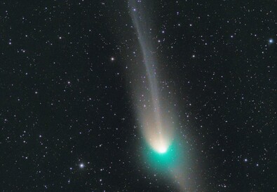 Particolare della cometa C/2022 E3 (ZTF) , fotografata il 25 gennaio da Michael Jager (fonte: Michael Jager) (ANSA)
