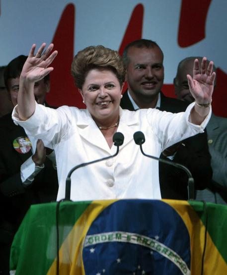 Brazilian president Dilma Rousseff victory's press conference (foto: EPA)