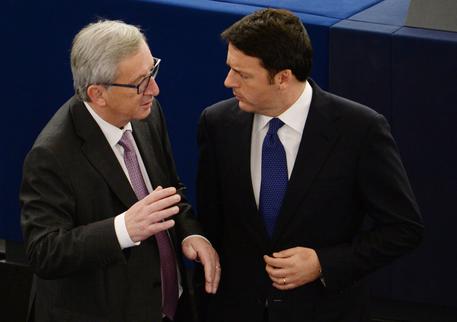 Jean-Claude Juncker e Matteo Renzi © ANSA 