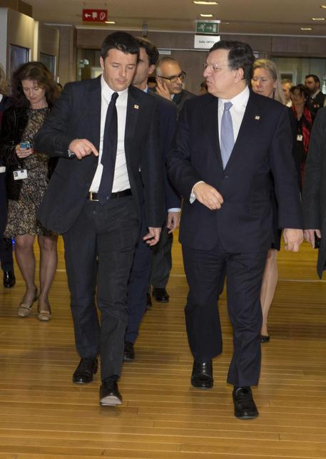 Renzi-Barroso (foto: ANSA )
