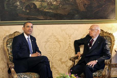Giorgio Napolitano con Barack Obama © ANSA 