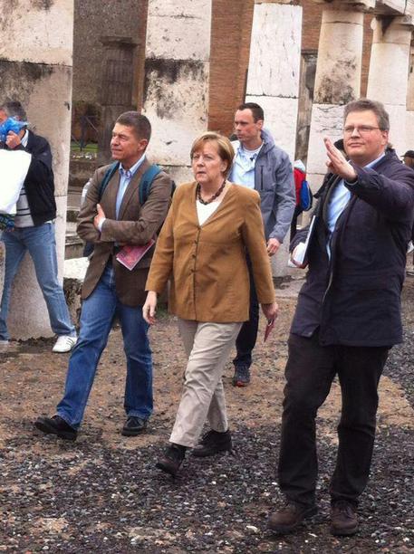 La cancelliera Merkel in visita agli Scavi di Pompei © ANSA