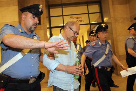 Renato Vallanzasca in tribunale a Milano al processo per direttissima dopo essere stato fermato per furto (ANSA/STEFANO PORTA) © ANSA