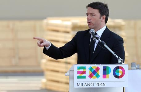 Matteo Renzi al cantiere di Expo © ANSA