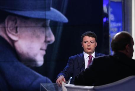 Il presidente del Consiglio Matteo Renzi ospite della trasmissione televisiva 'Porta a Porta' (archivio) © ANSA