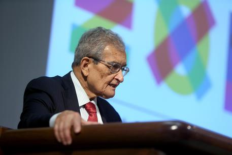 Nobel prize winner Amartya Sen at Expo (foto: ANSA)