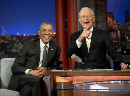 Barack Obama, David Letterman © AP