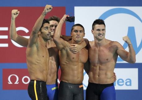 Nuoto: Mondiali, Italia bronzo staffetta 4X100 s.l. © AP