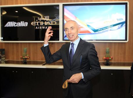 Silvano Cassano inaugura il padiglione Alitalia-Etihad a Expo  (archivio) © ANSA 