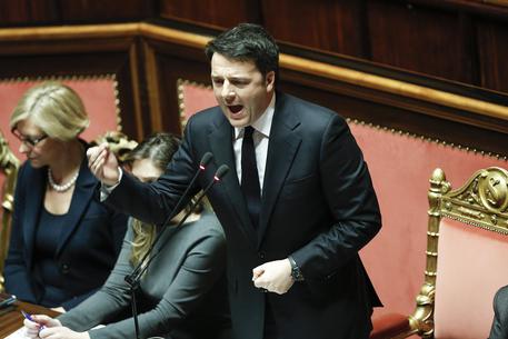 L'intervento di Renzi in Senato prima del voto sulla sfiducia al Governo © ANSA