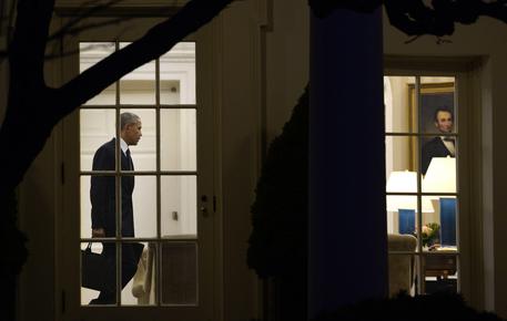 Il presidente Obama nella Casa Bianca © EPA